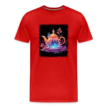 funny quote fingers human skeleton fun skeletal - Männer Premium Bio T-Shirt - Rot - Vorne - Damien (186cm)