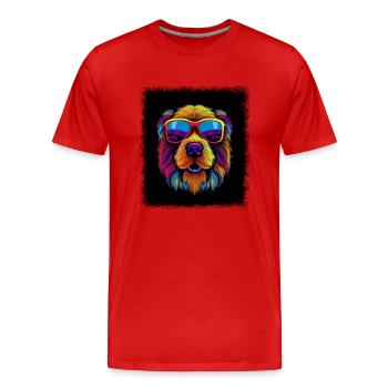 cool happy beagle dog lover birthday present - Männer Premium Bio T-Shirt - Rot - Vorne - Damien (186cm)