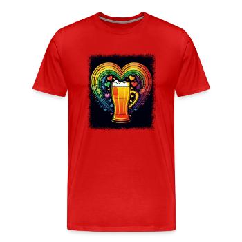 beer sheba brewery beer art sorority beer saying - Men's Premium Organic T-Shirt - red - Front - Damien (186cm)