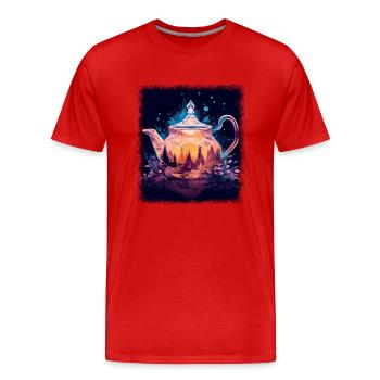 Mouvement pour la paix Fun Anti War Child Green Statement - T-shirt bio Premium Homme - rouge - Devant - Damien (186cm)