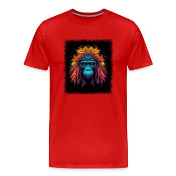 Gift Fun Peace Disarmament Geek Peace Sign - Men's Premium Organic T-Shirt - red - Front - Damien (186cm)