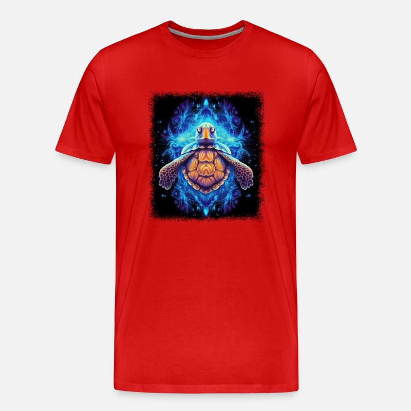 statement global peace flower power - Männer Premium Bio T-Shirt - Rot