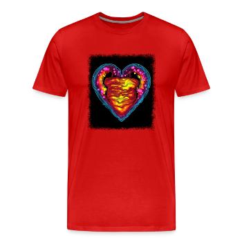 Alcoholic Barbeque Bratwurst Fun BBQ Season - Men's Premium Organic T-Shirt - red - Front - Damien (186cm)