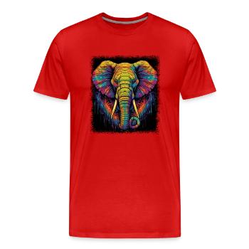present birthday present funky gift idea anti war - Männer Premium Bio T-Shirt - Rot - Vorne - Damien (186cm)