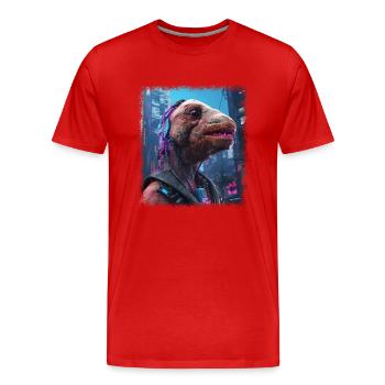 3 Bible Verse Animal Sloths Birthday Controller - T-shirt bio Premium Homme - rouge - Devant - Damien (186cm)