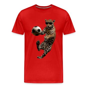 Jaguar - T-shirt bio Premium Homme - rouge - Devant - Damien (186cm)