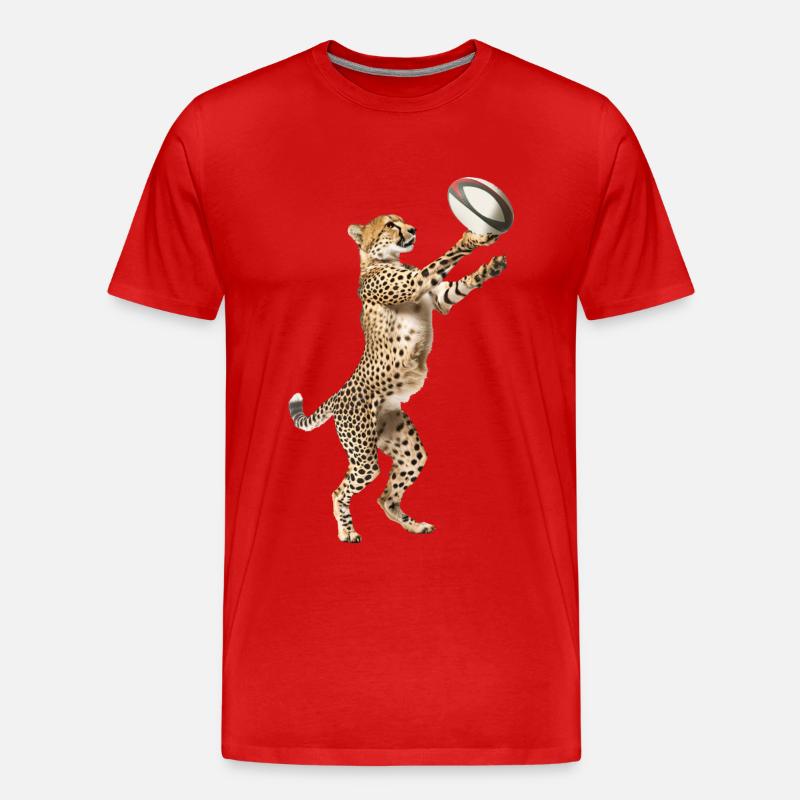 Gepard - Männer Premium Bio T-Shirt - Rot