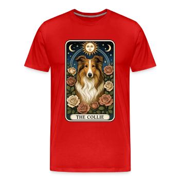 Collie - Männer Premium Bio T-Shirt - Rot - Vorne - Damien (186cm)