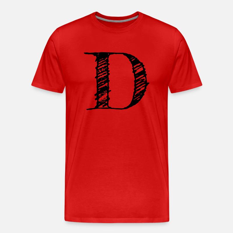 D - Männer Premium Bio T-Shirt - Rot