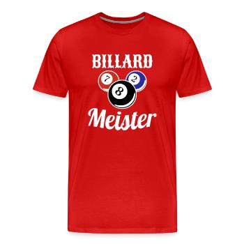Billard Meister Kugeln Billiard - Männer Premium Bio T-Shirt - Rot - Vorne - Damien (186cm)