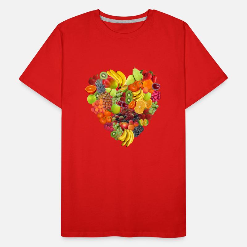 Obst-Herz Männer Premium Bio T-Shirt