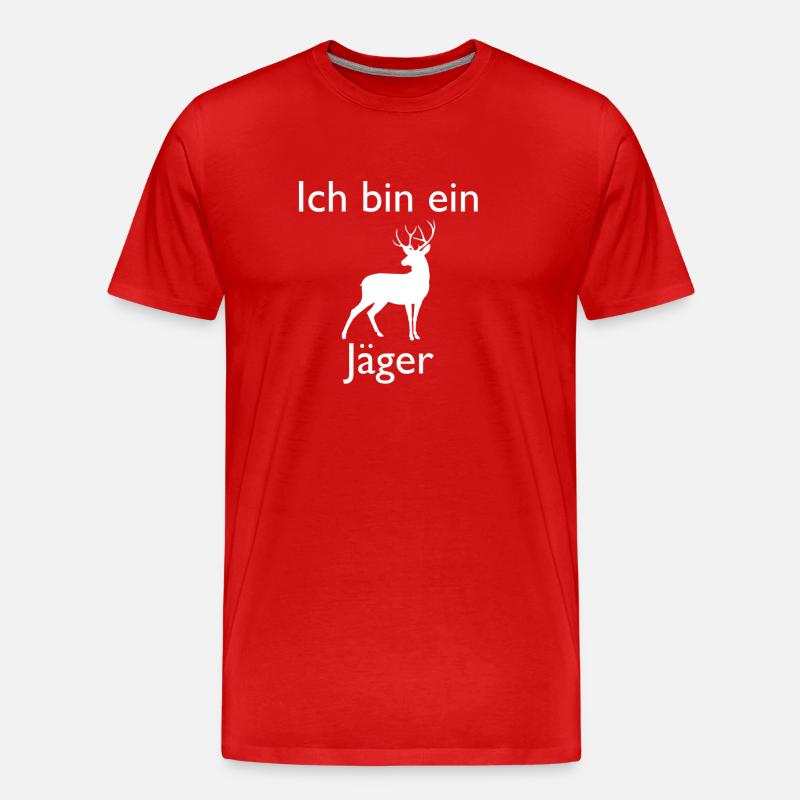 ich bin ein jäger - Männer Premium Bio T-Shirt - Rot