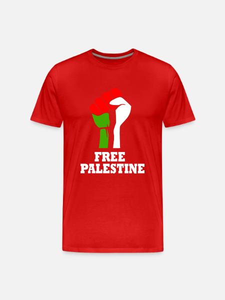 Free palestine - Men's Premium Organic T-Shirt - red
