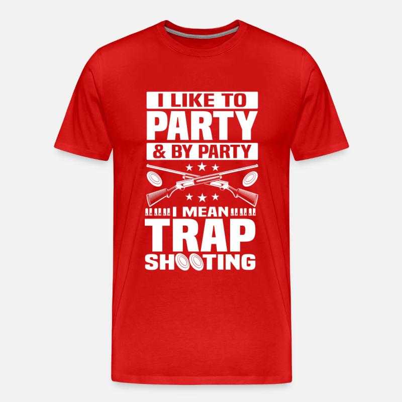 Fallenschießen - Männer Premium Bio T-Shirt - Rot