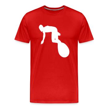 Surfeurs surfeurs surf surfeurs surfeurs - T-shirt bio Premium Homme - rouge - Devant - Damien (186cm)