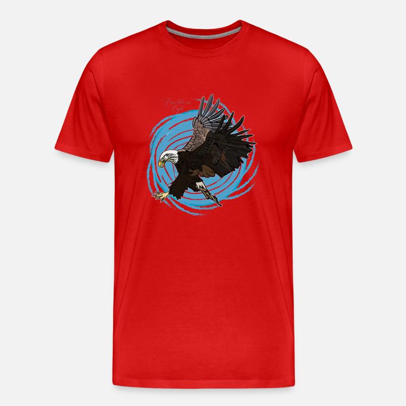 Adler, Eagle, Free - Männer Premium Bio T-Shirt - Rot