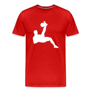 Joueur de football Joueur de soccer Soccer Joueur de football - T-shirt bio Premium Homme - rouge - Devant - Damien (186cm)