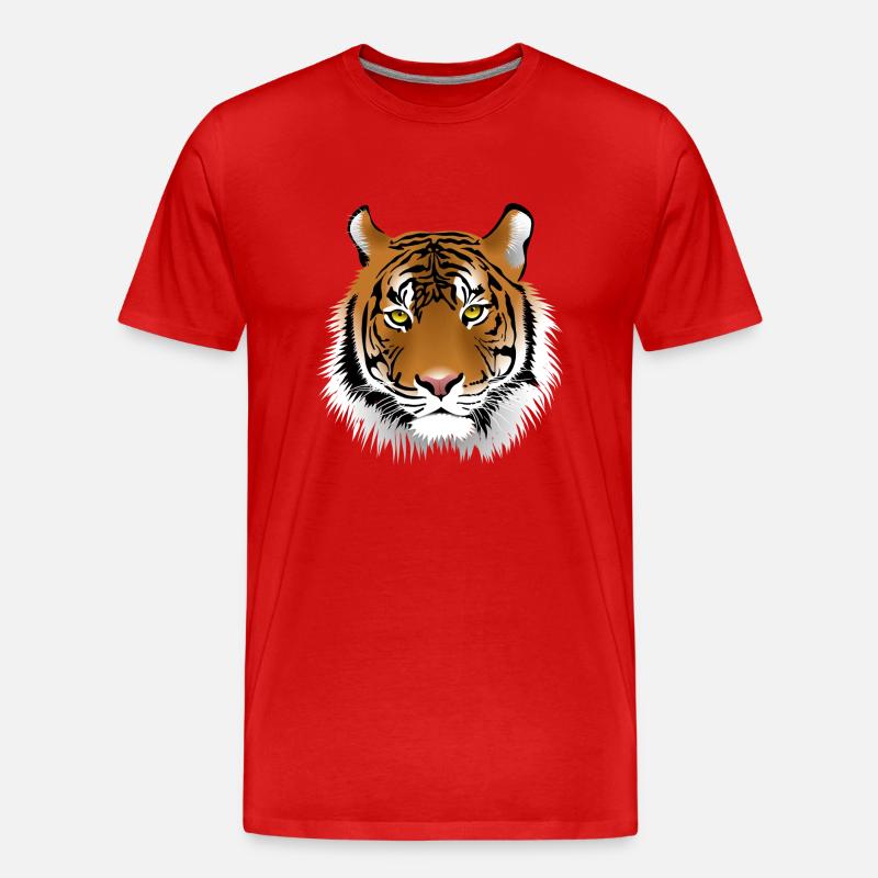 tiger - Männer Premium Bio T-Shirt - Rot