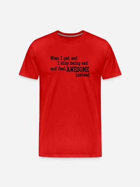 when i feel sad - Men's Premium Organic T-Shirt - red