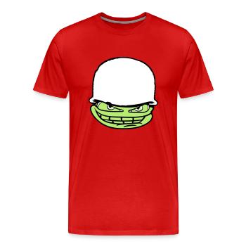 visage tête soldat camouflage guerre armée armée ve - T-shirt bio Premium Homme - rouge - Devant - Damien (186cm)