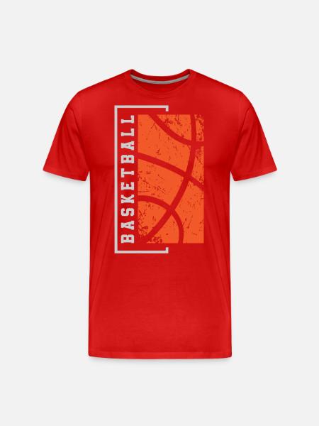 Basketball Basketballer - Männer Premium Bio T-Shirt - Rot