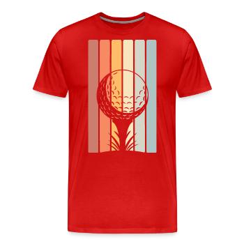 Golf Golfeur - T-shirt bio Premium Homme - rouge - Devant - Damien (186cm)