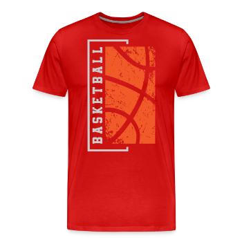 Basketball Basketballer - Männer Premium Bio T-Shirt - Rot - Vorne - Damien (186cm)