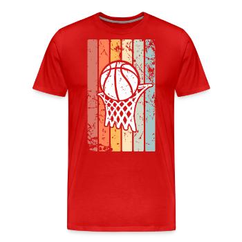 Basketball Basketballer - Männer Premium Bio T-Shirt - Rot - Vorne - Damien (186cm)