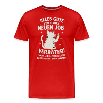 Collègues Adieu Collègue Changement de poste - T-shirt bio Premium Homme - rouge - Devant - Damien (186cm)