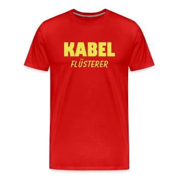 kabel flüsterer - Männer Premium Bio T-Shirt - Rot - Vorne - Damien (186cm)