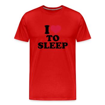 Schlafen - Männer Premium Bio T-Shirt - Rot - Vorne - Damien (186cm)