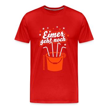 Mallorca Sangria T Shirt Eimer geht noch - Männer Premium Bio T-Shirt - Rot - Vorne - Damien (186cm)