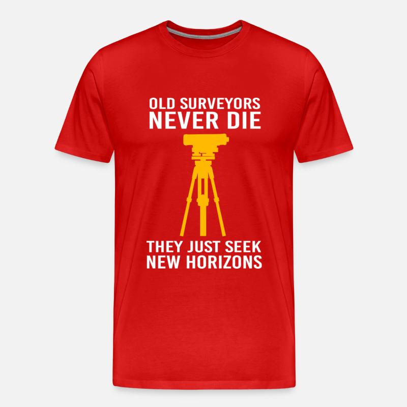 Landvermesser - Männer Premium Bio T-Shirt - Rot
