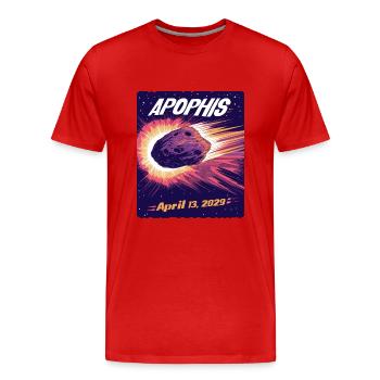 Apophis 13.04.2029 / Interstellares Objekt 99942 - Männer Premium Bio T-Shirt - Rot - Vorne - Damien (186cm)