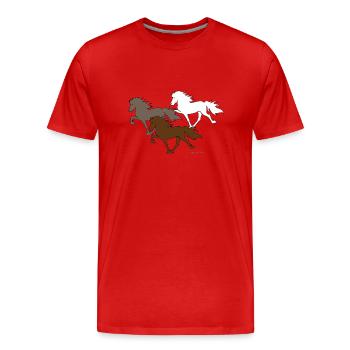 Icelandic Spirit - T-shirt bio Premium Homme - rouge - Devant - Damien (186cm)