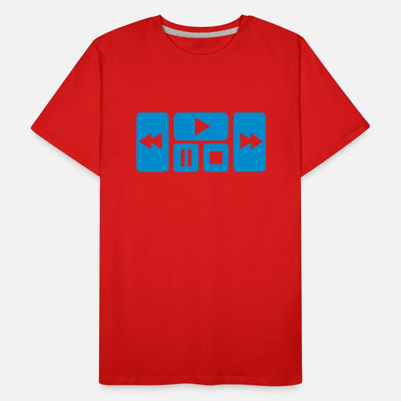Play Button Men's Premium Organic T-Shirt