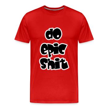 DO EPIC SHIT - Männer Premium Bio T-Shirt - Rot - Vorne - Damien (186cm)