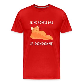 I'm purring, funny cat - Men's Premium Organic T-Shirt - red - Front - Damien (186cm)