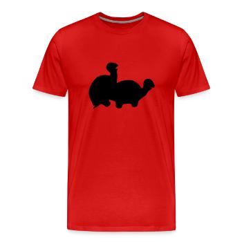 tortue - T-shirt bio Premium Homme - rouge - Devant - Damien (186cm)