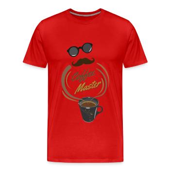 I am a coffee master - Men's Premium Organic T-Shirt - red - Front - Damien (186cm)