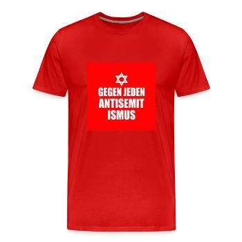 Gegen jeden antisemitismus - israel - Männer Premium Bio T-Shirt - Rot - Vorne - Damien (186cm)