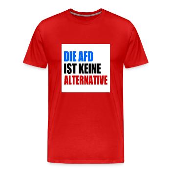 die afd ist keine alternative - Männer Premium Bio T-Shirt - Rot - Vorne - Damien (186cm)