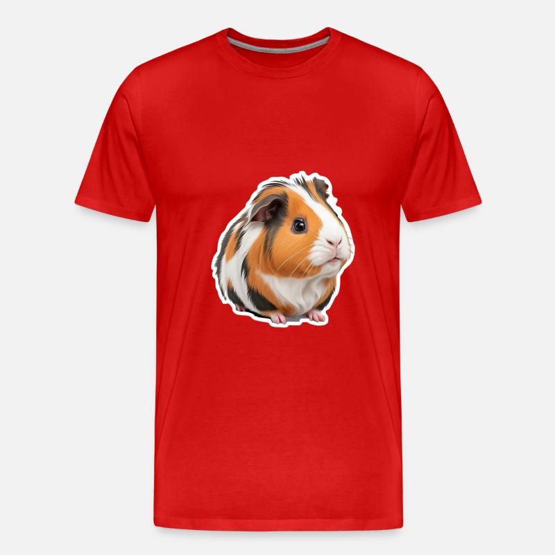 Cochon d’Inde mignon - T-shirt bio Premium Homme - rouge