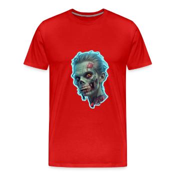 Zombie Woman Halloween - T-shirt bio Premium Homme - rouge - Devant - Damien (186cm)