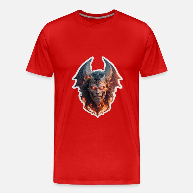 Halloween Todesengel - Männer Premium Bio T-Shirt - Rot
