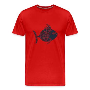 Meerestiere - Männer Premium Bio T-Shirt - Rot - Vorne - Damien (186cm)