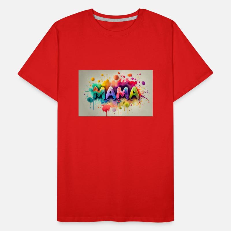 Mama bunt farbig Männer Premium Bio T-Shirt