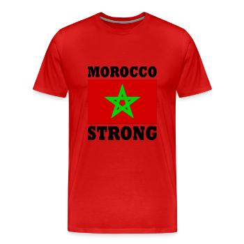 Morocco strong maroc - T-shirt bio Premium Homme - rouge - Devant - Damien (186cm)