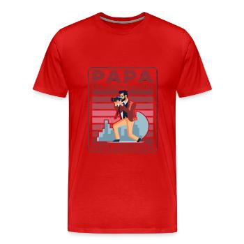 Dad: The original influencer - Men's Premium Organic T-Shirt - red - Front - Damien (186cm)