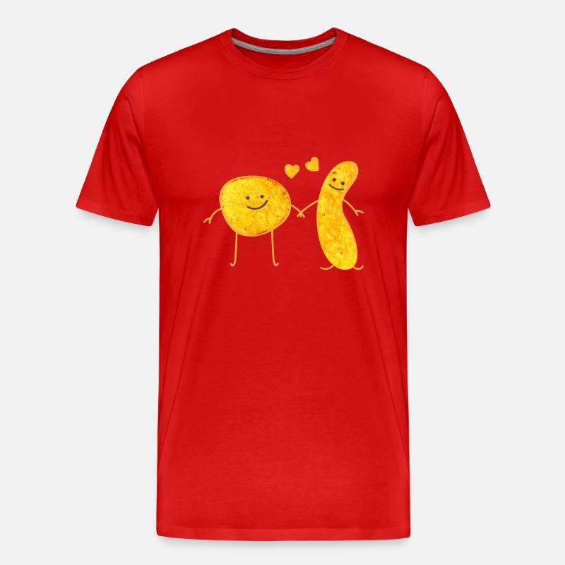 Snack Freunde - Männer Premium Bio T-Shirt - Rot